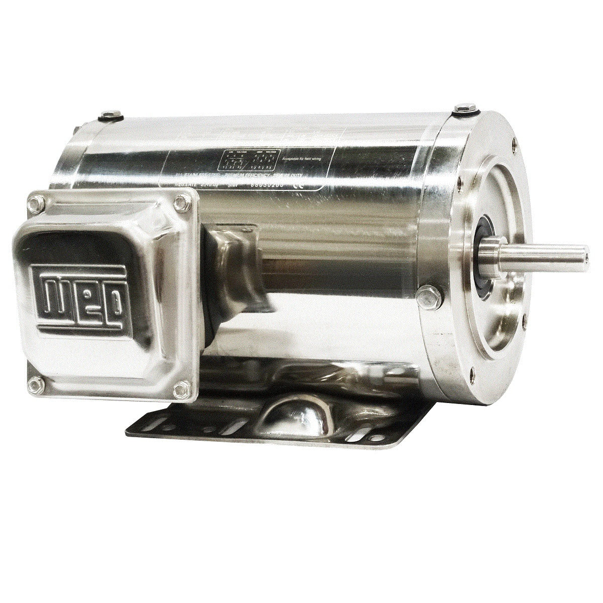 WEG Shark 1HP Foot-mounted TENV washdown motor